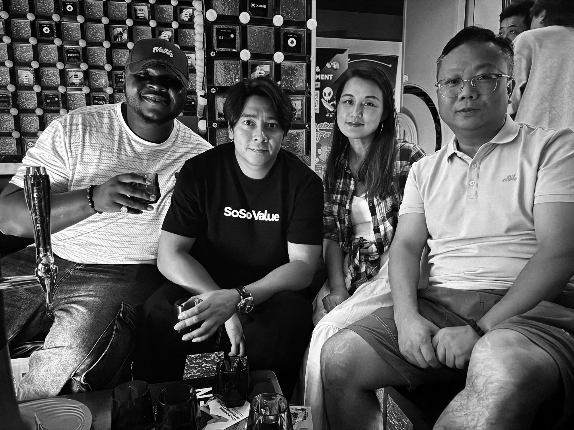 Harold and friends at a Token2049 party in Singapore